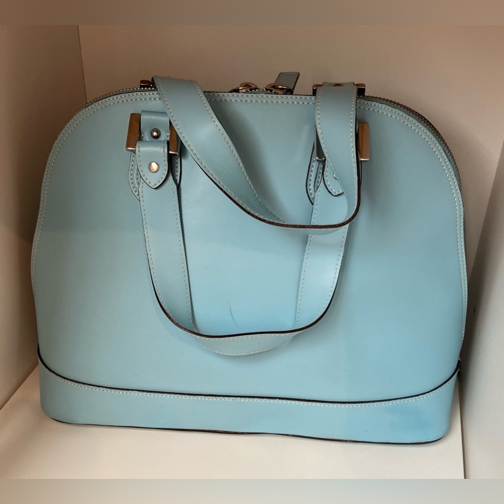 Alberta di Canio leather bag light blue - Picture 2 of 15